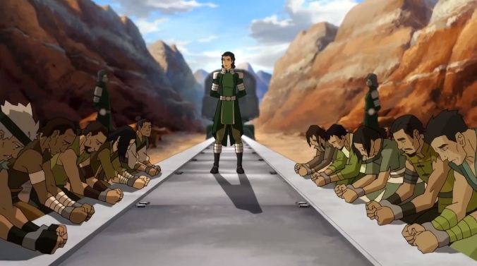Kuvira captures barbarians in the Earth Empire